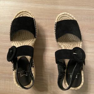 Marc fisher black rex espadrilles